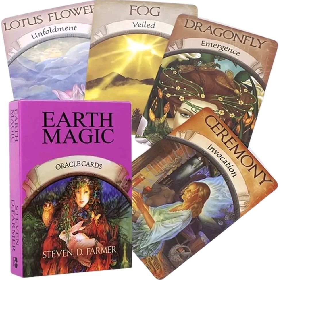 Earth Magic Oracle Deck with elemental spirit cards for guidance and advice.