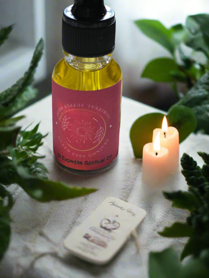 Crafted with a blend of potent herbs and oils, this anointing oil embodies the essence of speed and efficiency