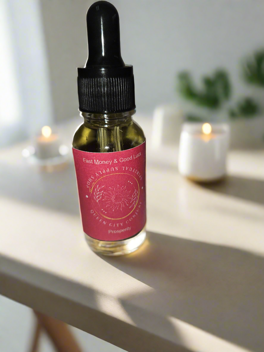 Prosperity spiritual oil bottle manifest positive energy and success
