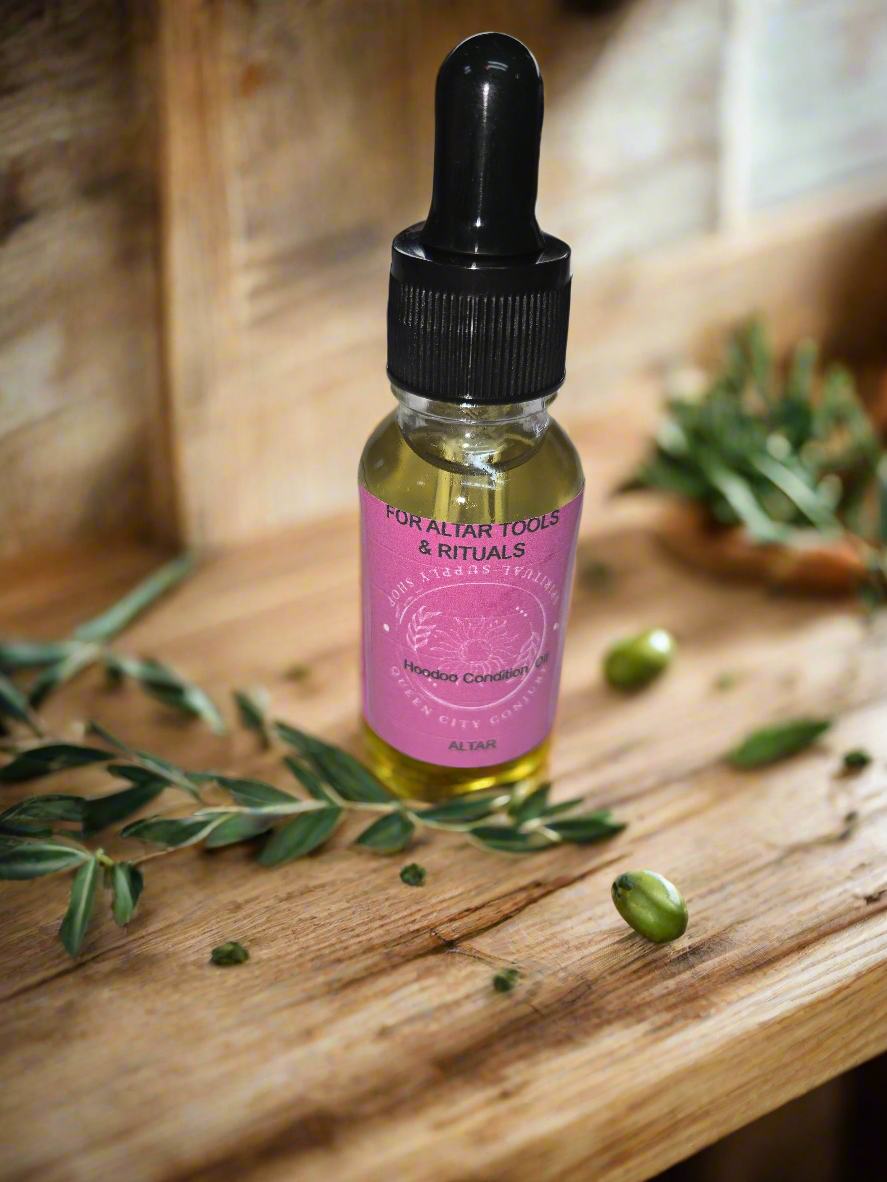 Sacred altar conjure oil bottle for spiritual rituals and ceremonies
Queen City Conjure