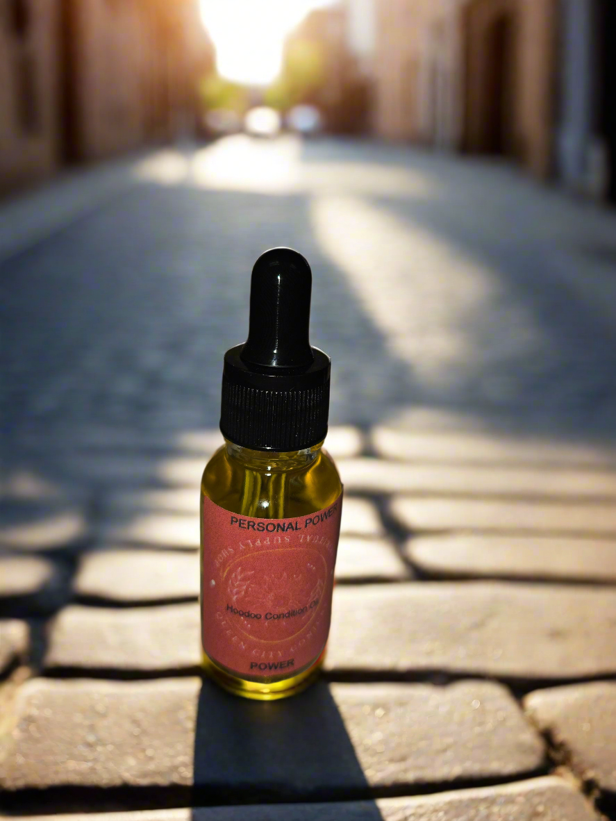 Spiritual power conjure oil for manifestation and inner strength