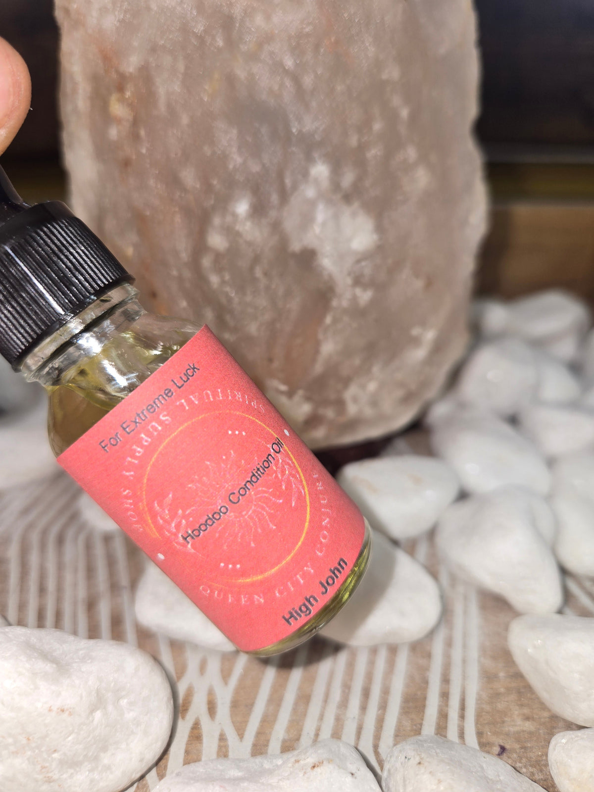 Sacred High John conjure oil bottle for extreme luck & fortune
Queen City Conjure