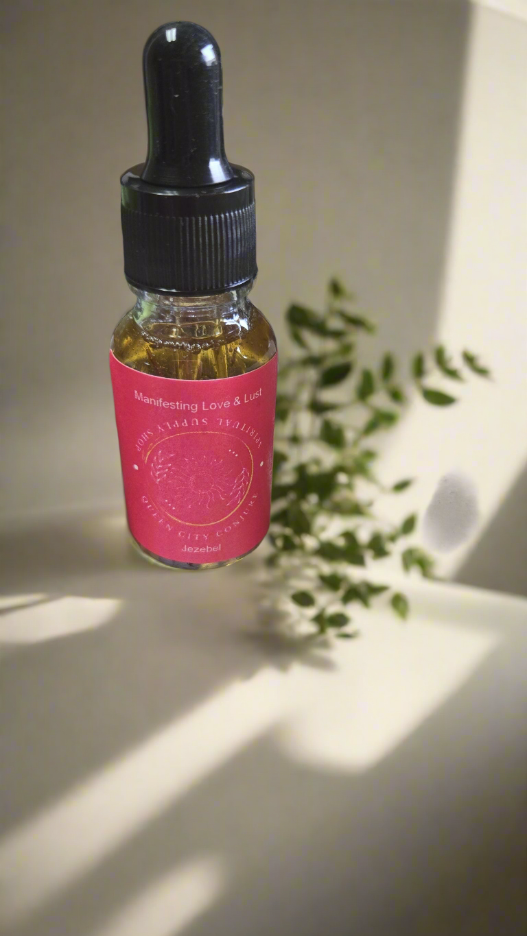 Handcrafted  Jezebel Oil bottle for attraction and confidence 