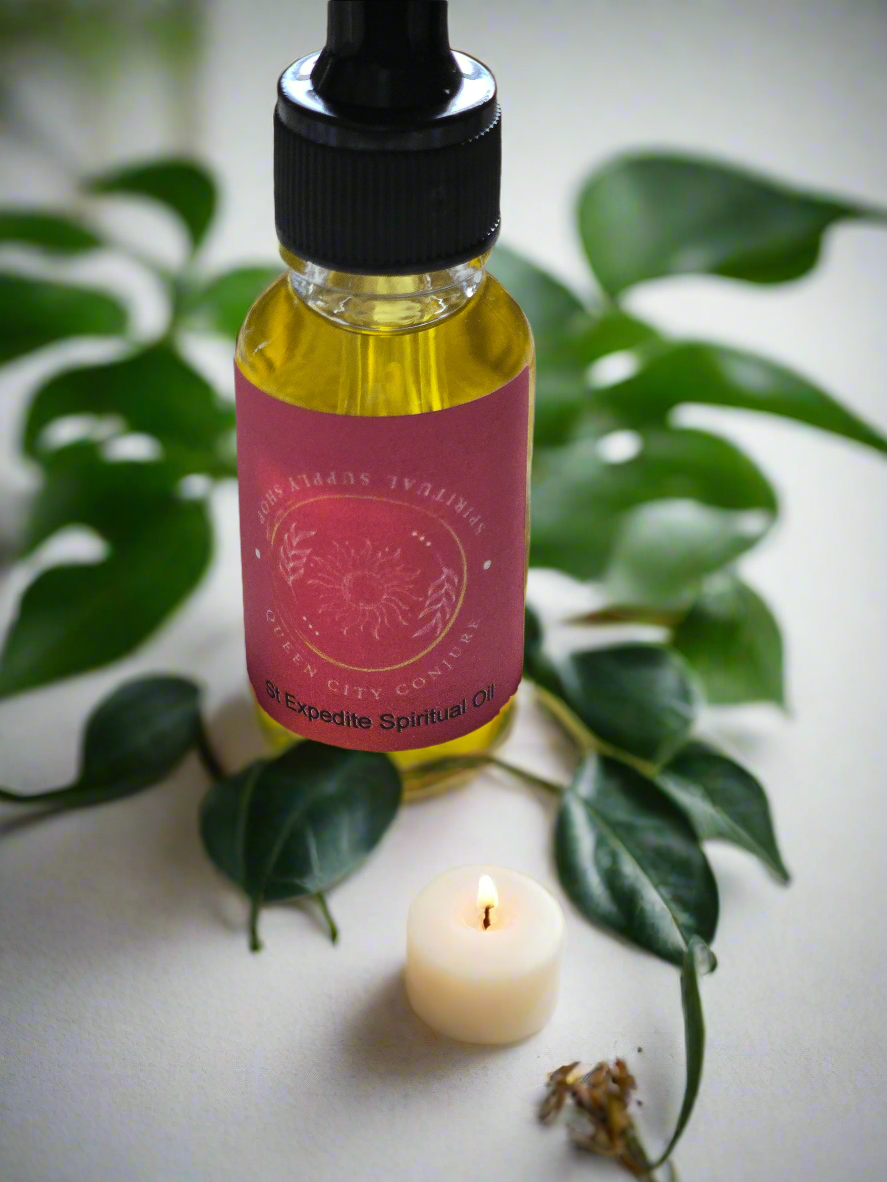 Crafted with a blend of potent herbs and oils, this anointing oil embodies the essence of speed and efficiency