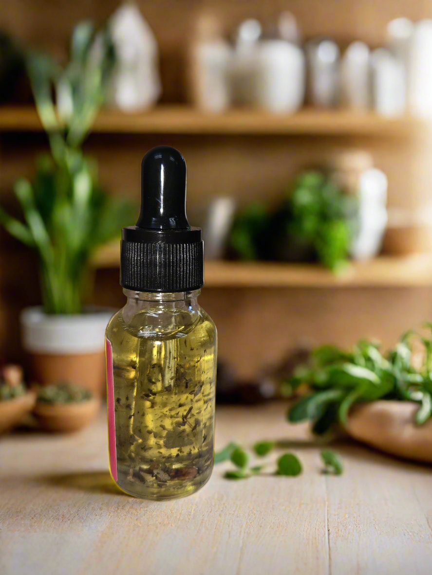 Road Opener Spiritual Conjure Oil bottle for clearing paths and attracting positive energies.