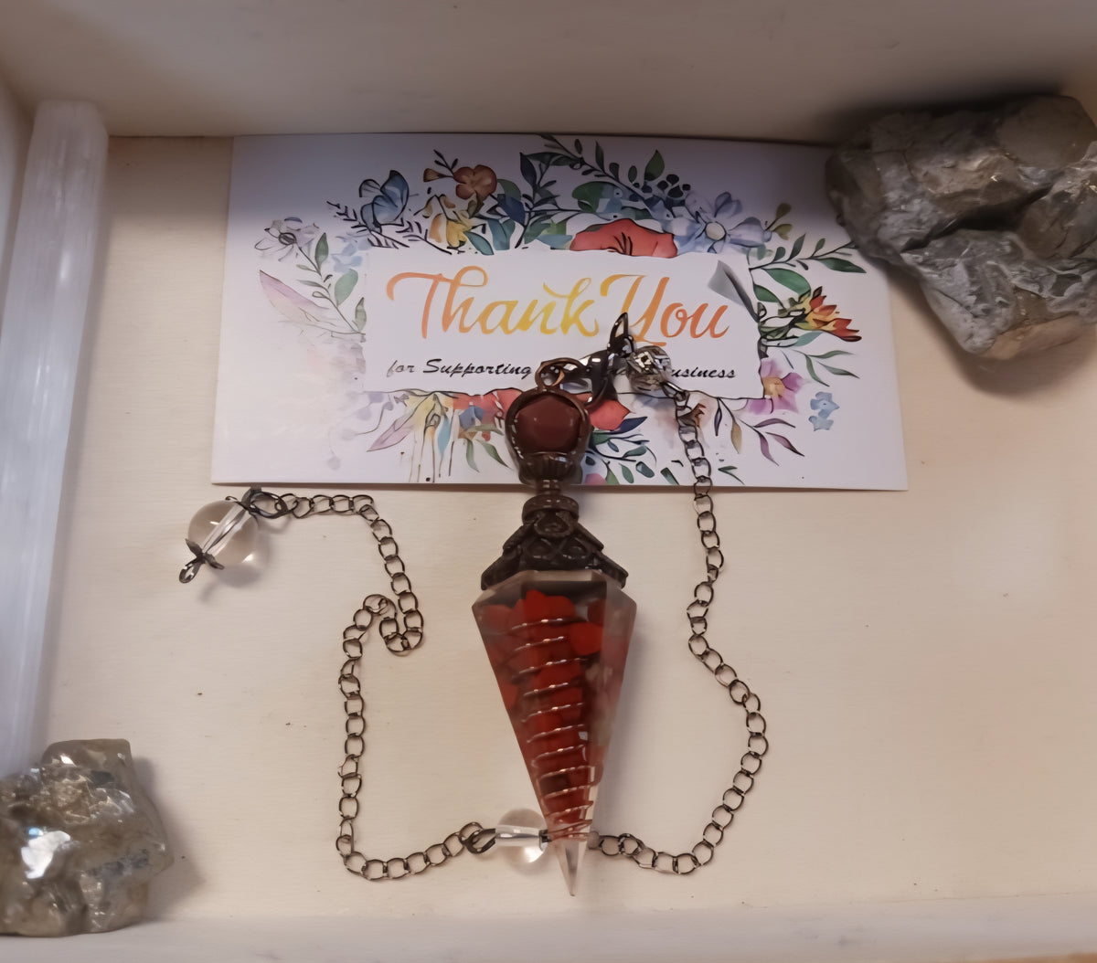 beautiful  red jasper pendulum