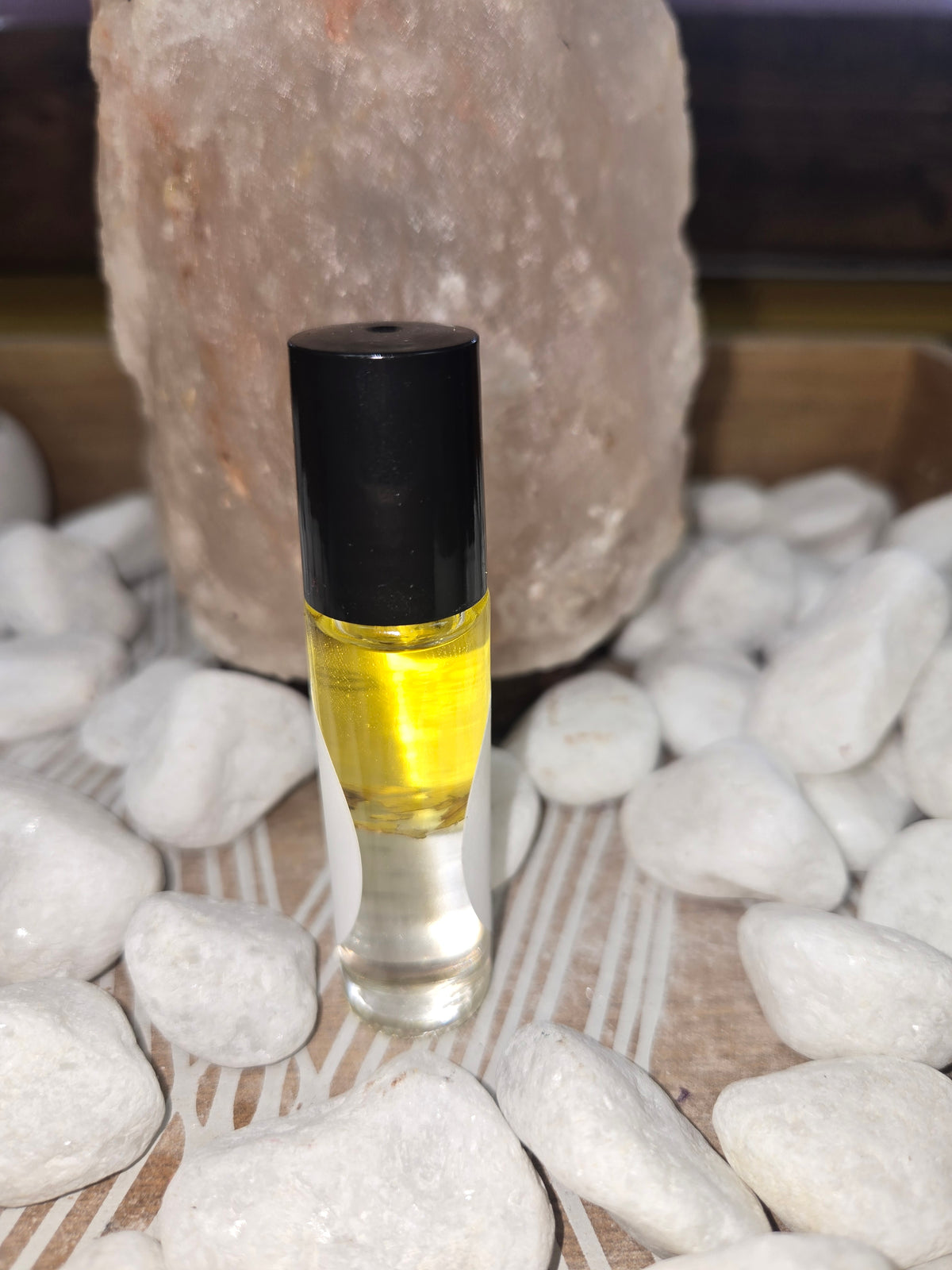 "Essential oil roll-on for stress relief